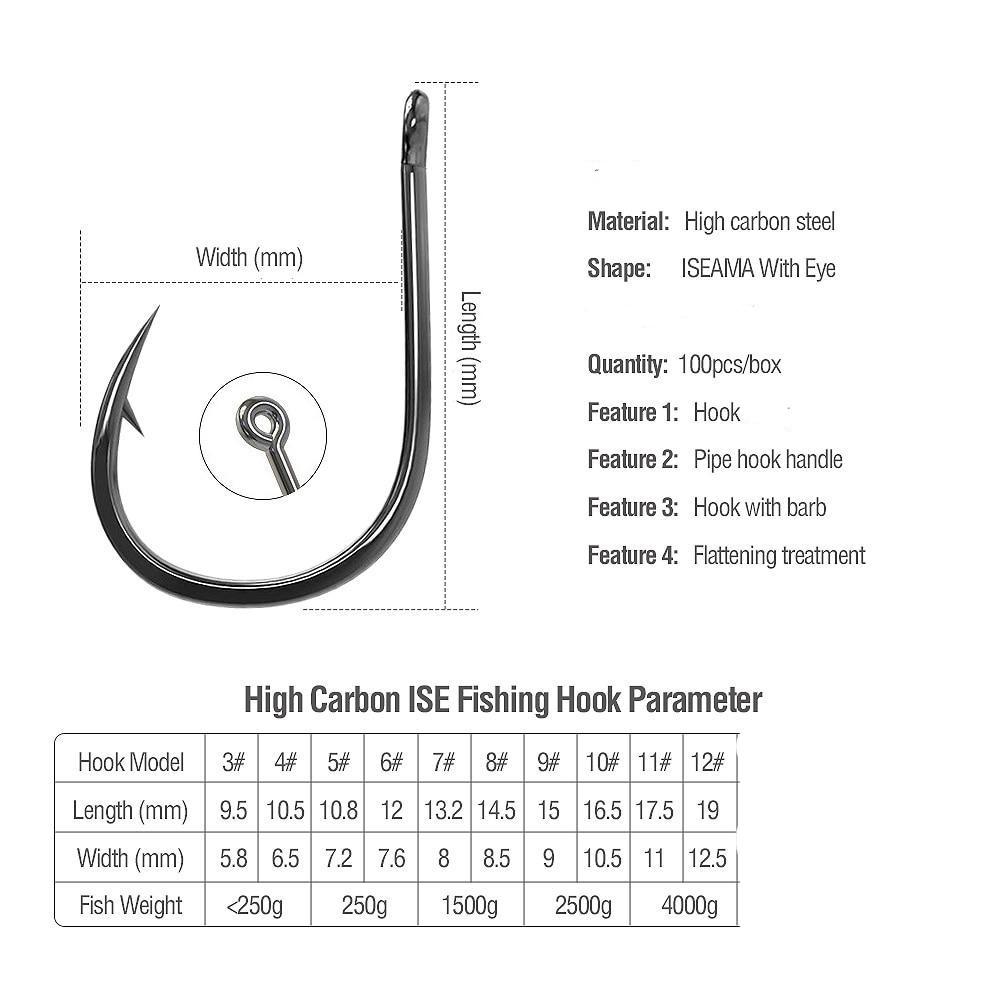 FishingFriend 500 Piece Fishing Hook Kit 10 Sizes 3-12