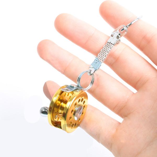 Mini Fishing Reel Keychain Gift