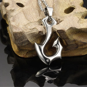 Titanium Steel Fish Hook Necklace