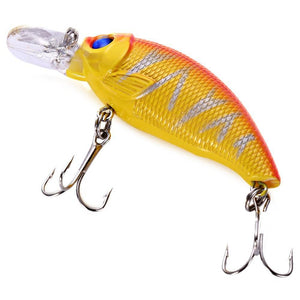4pcs 7.5cm 8.3g Bass Fishing Lure With 3D Laser Eyes