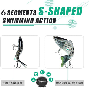 FishingFriend Bass Crusher Segmented Swimming Lure