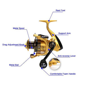 Telescopic Fishing Rod Reel Combo + Fishing Line, Lures, Hooks, Carrier Bag Case