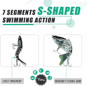 SPECIAL OFFER 3 PACK FishingFriend 7 Segment REFLECTIVE LURES