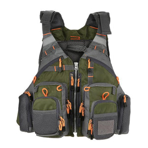 Outdoor Fishing Vest With 11 Zippered Pockets